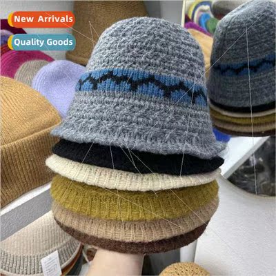 Korea Dongdaemun paragraph wool knit fisherman hat childrens
