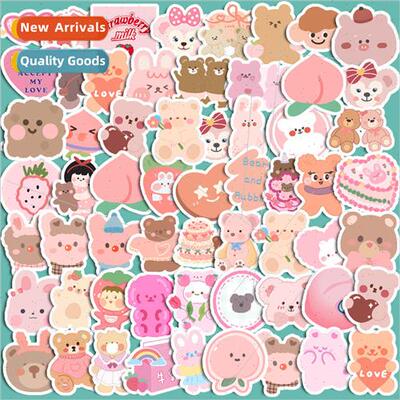 ins cute bear rabbit expression handbook stickers blue depar