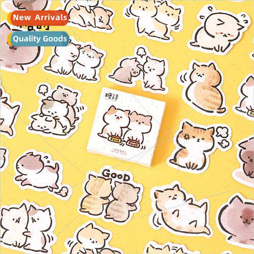 Boxed Stickers Naughty Meow Sauce Cute Cat Handbook Journal