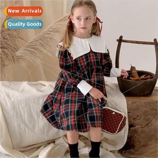 2023 fall childrens girls the dress Korean new