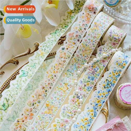 Shaped washi tape Flower Breeze series of light retro butter