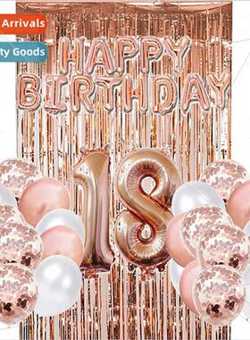 Rose Gold 18.21.30.40 Birthday Banner Balloon Arrangement Ba