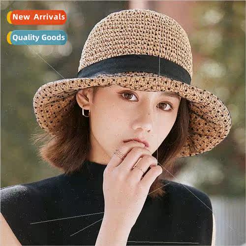 Straw hat Japanese beach hat face hat female summer mesh new