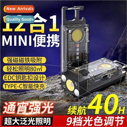 New solar rechargeable work light super bright portable mini