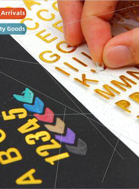 Stamping gold hot silver alphanumeric stickers DIY album han