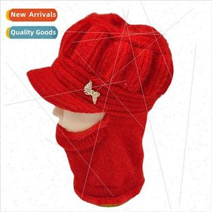 female one warm days winter hat mom piece brim Pumpkin