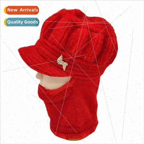 Pumpkin brim one-piece mom hat hat female winter days warm w