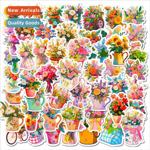 50 hand flower stickers TIKTOK new ins  small fresh romantic