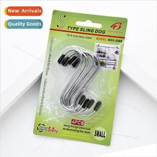 hooks door stainless the 4pcs behind household steel kitchen