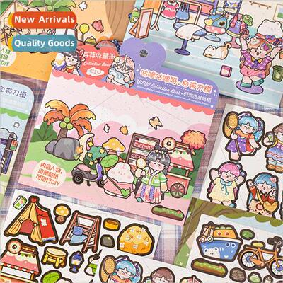 Scenic stickers bud collection book cartoon cute creative di