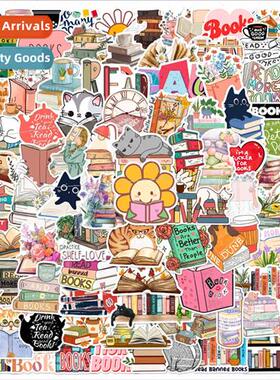 100 reading stickers desk decoration cell phone case tablet
