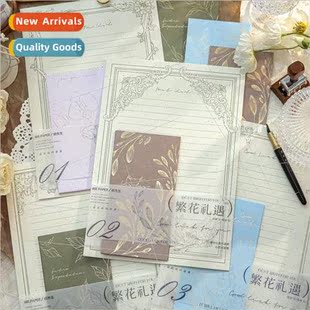 Letter envelope set floral gift series retro salt handwritte