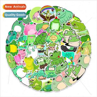 50 Frog Cartoon Doodle Stickers Car ggage Helmet Skateboard