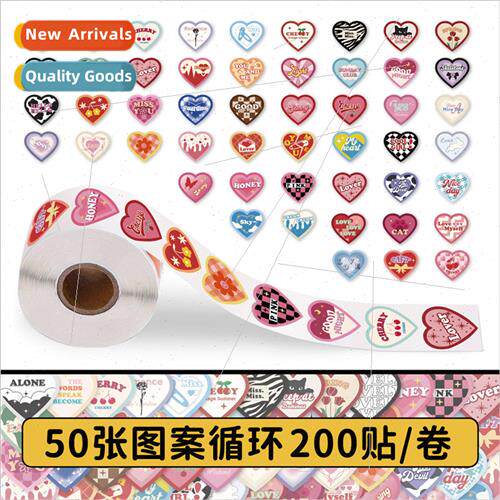 200 stickers Korean love stickers cartoon Ouyang Nana Englis - 实物图