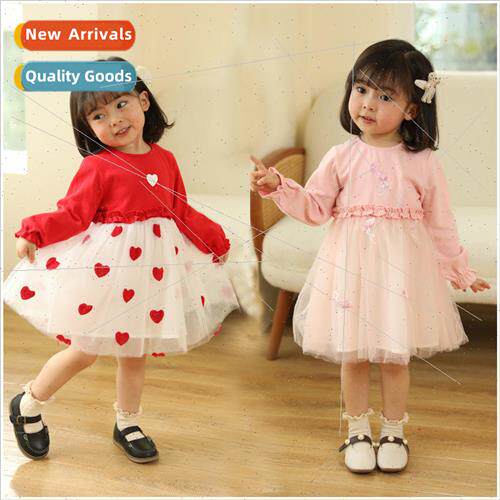 2023 early fall new cute princess dress love dress childrens