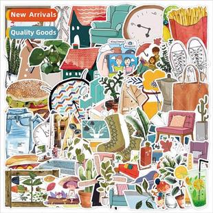 small objects graffiti not retro stickers cups watercolor