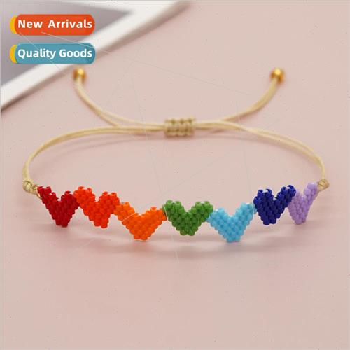 New Halloween bohemian minimalist  handmade rice beads woven