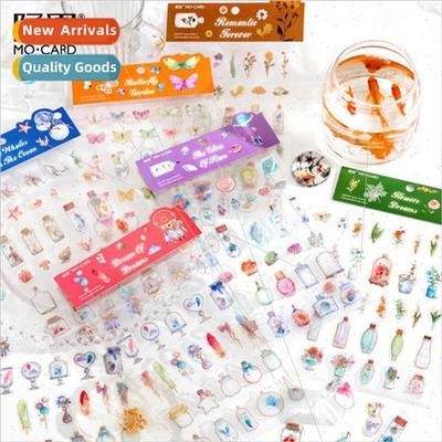 Stamping PET drip stickers underwater world jellyfish drift