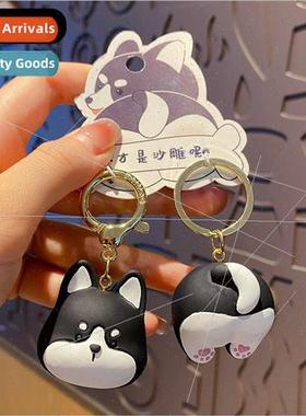 Couple pair of buttons Erha Shiba Inuyasha keychain cute exq