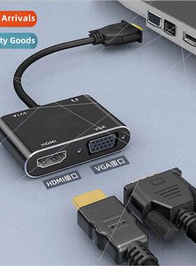 New Vga to hdmi+vga 2-in-1 same display converter vga to hdm