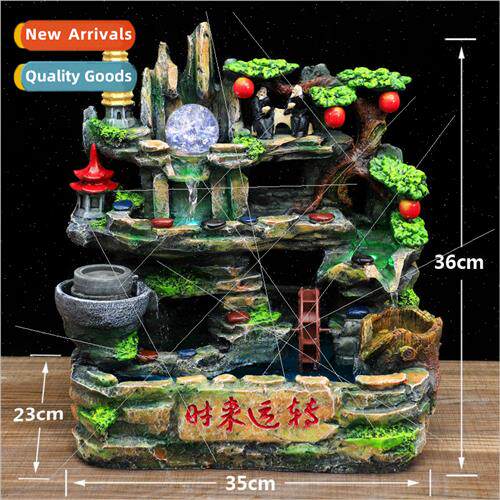 Re the time to turn the water fountain creative resin gifts