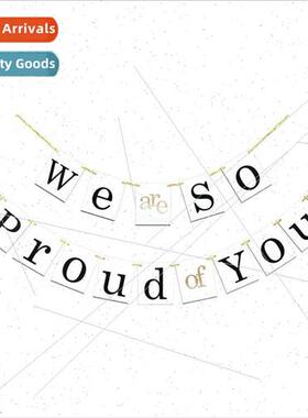 Graduation  Party Banner proud of you graduation season pull