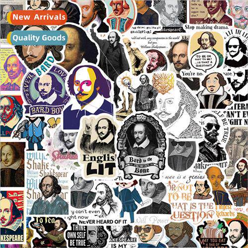 50 Vintage Celebrity William speare Sticker Doodle Stickers