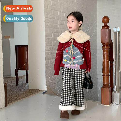 Childrens sweater 2023 winter  female baby Korean  of the ro