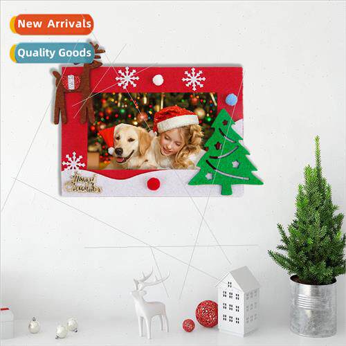 Christmas decorations -woven red and green photo frame Chris