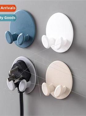 Power Socket Holder Organizer Kitchen Wall Mounted Plug Hook