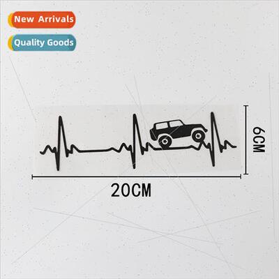 Car stickers creative electrocardiogram off-road personalize