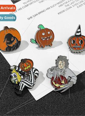 Cartoon Halloween Pumpkin Pin Scissorhands Cat Pumpkin Pin M