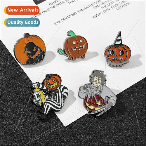Cartoon Halloween Pumpkin Pin Scissorhands Cat Pumpkin Pin M