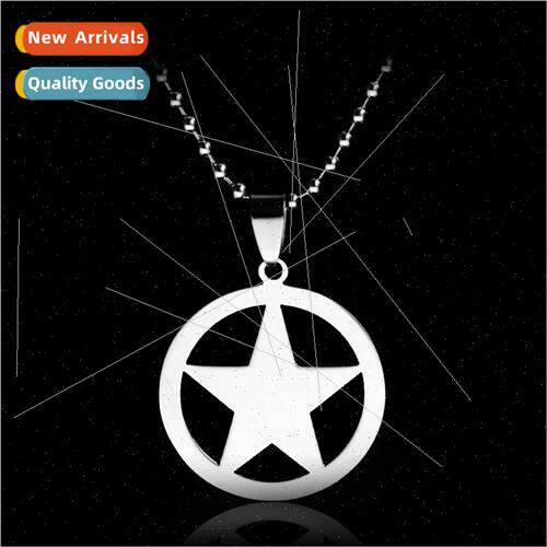 Hero Captain America Pentagram Stainless Steel Pendant Neckl