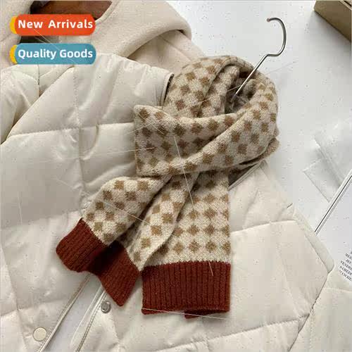 Koreas new fall and winter ins wind gentle milk curry plaid