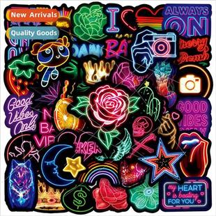 cartoon personalized graffiti stickers compu bicycle neon