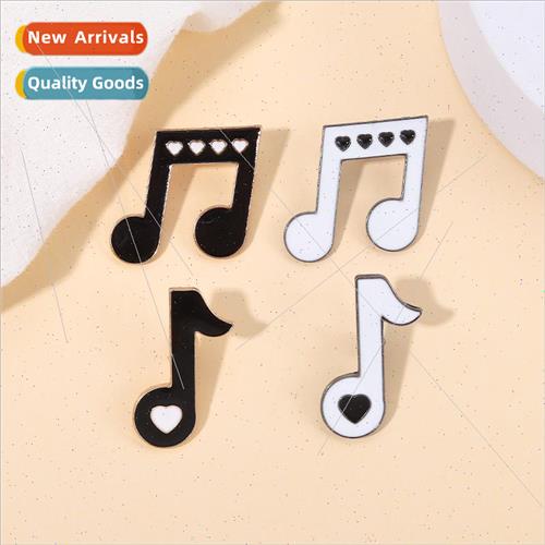 Music Brooch Metal Badge Enamel Creative Notes Composition B