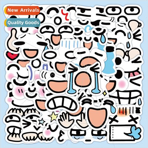40 pcs of joy and sadness emoji stickers bitchy smile tears