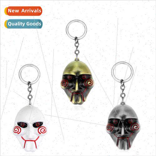 Movie  SAW Chainsaw Mask keychain alloy pendant jewelry
