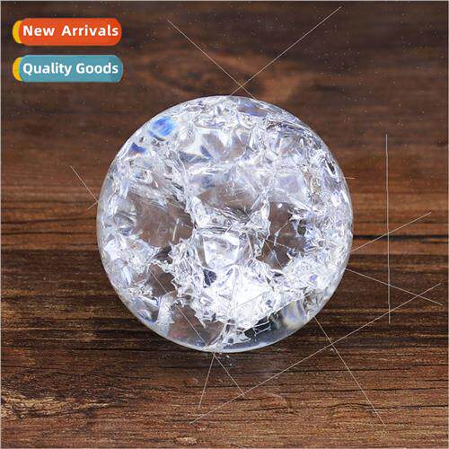 Recirculating water ice crack ball fountain humidifier ornam