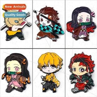 destroyed blade pin Anime charcoal ghost alloy Jirou badge