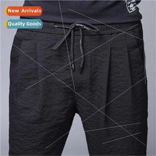 long pants mens Ice suit summer casual silk