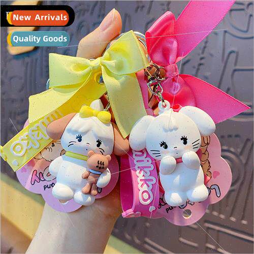 cartoon bow kitty keychain female nd exquisite key chain sch