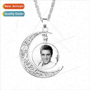 New Products Elvis Presley Elvis Presley Alloy Moon Pendant