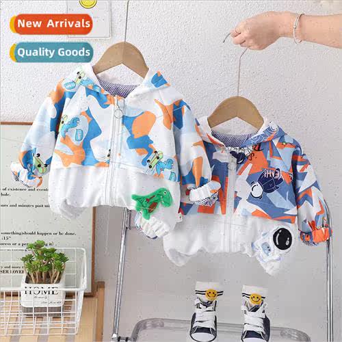 Childrens spring and fall  windproof outdoor single jacket b