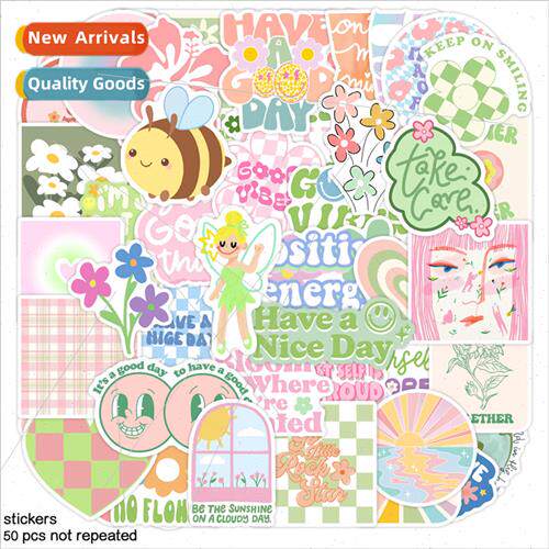 55 Danish powder stickers inspirational English phrases crea