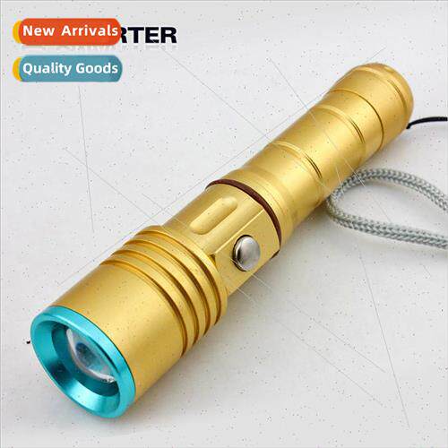 Center metal switch Retractable rustic gold mini zoom flashl