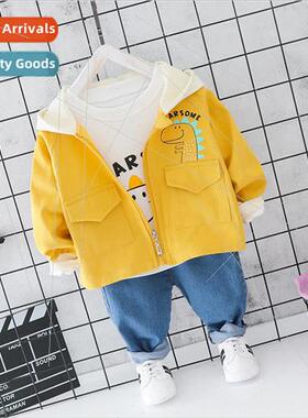 Childrens fall Korean  of the boys and girls hooded windbrea