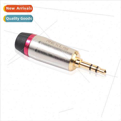 New zinc alloy shell gold-plated plugs 3.5mm stereo solder p