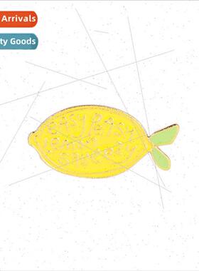 Creative Easy Peasy Lemon Squeezy Lemon Drop Oil Alloy Badge